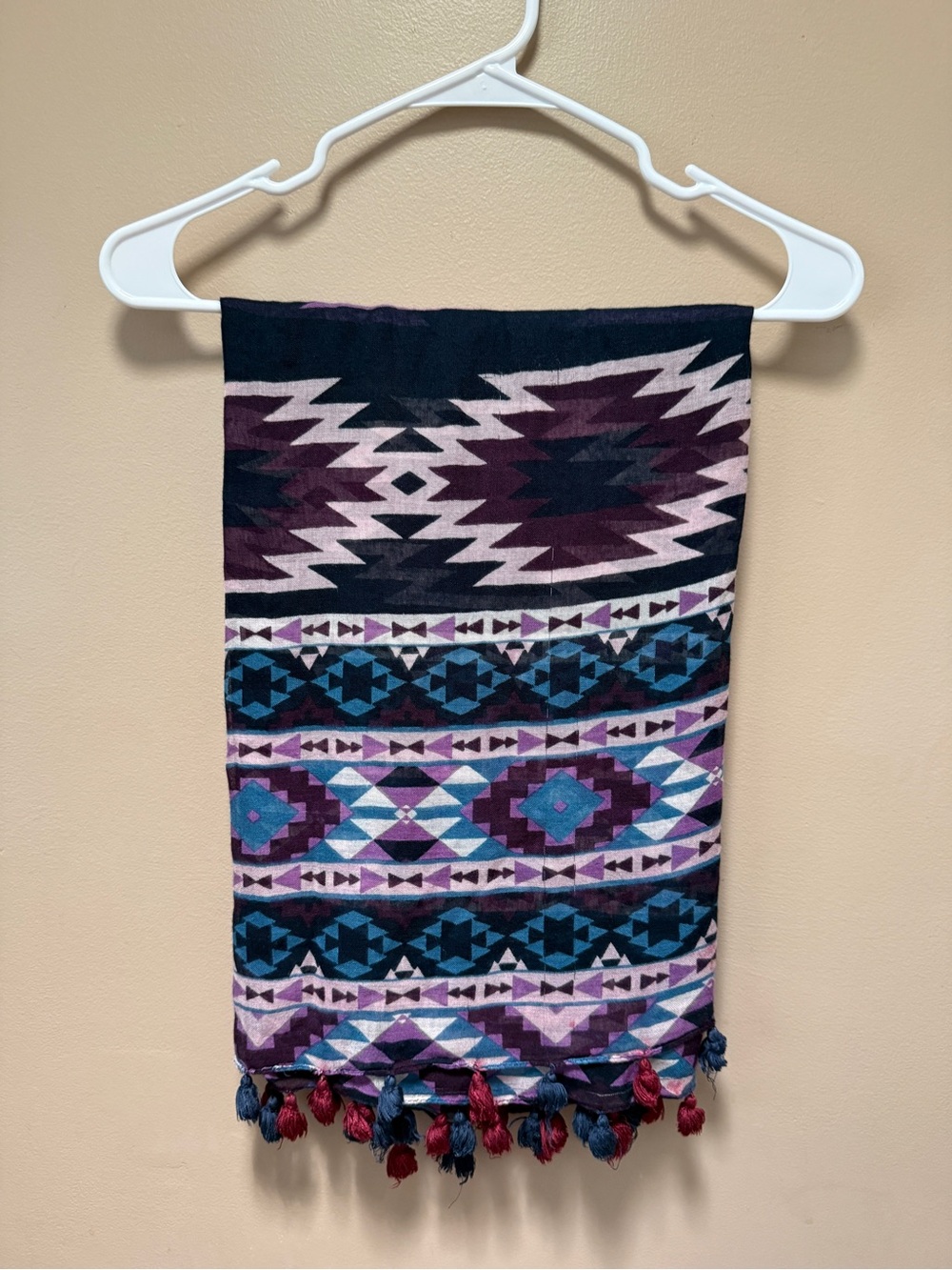 Threads 4 Thought Tribal Print Swim Sarong in Navy, Purple & Teal